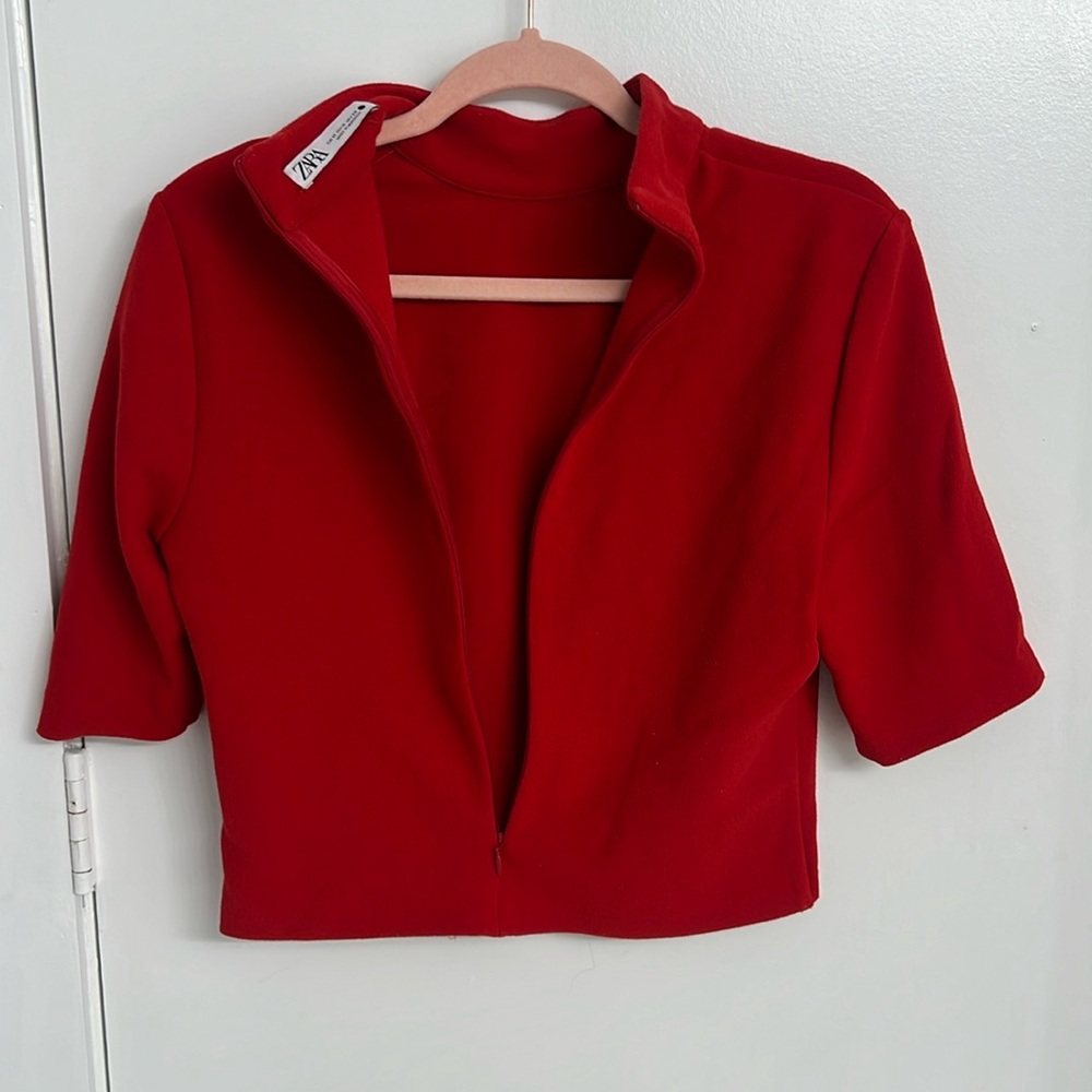 Zara mini turtle neck cropped shirt